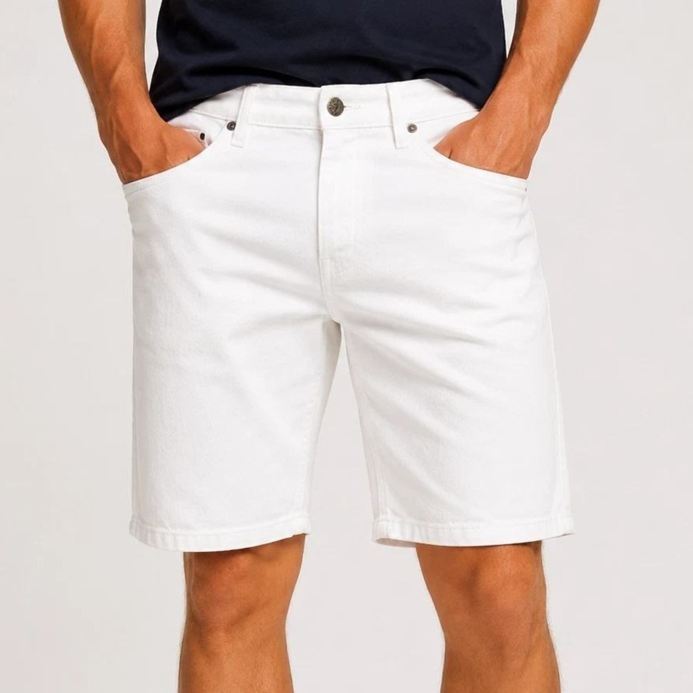 NWT Levi's 412 Slim Shorts Men's 34 White Cotton Elastane Denim Shorts